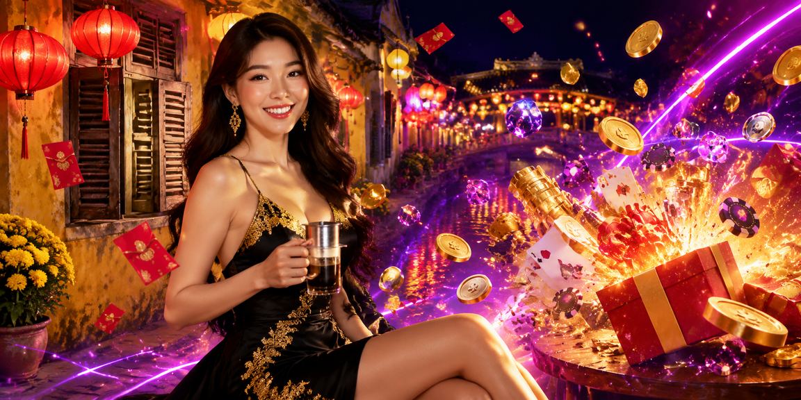 Không khí lễ hội Hội An với phong bì đỏ may mắn và trải nghiệm giải trí trực tuyến